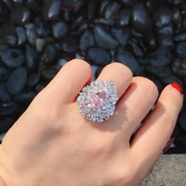 3.11ct 帕帕拉恰項鍊戒指兩用款