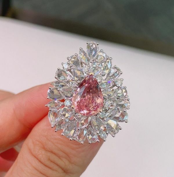 3.11ct 帕帕拉恰項鍊戒指兩用款