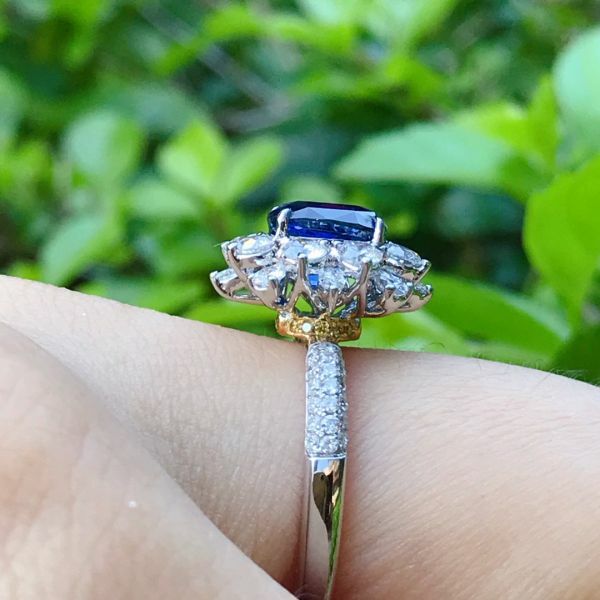 2.02ct 18K無燒皇家藍戒指