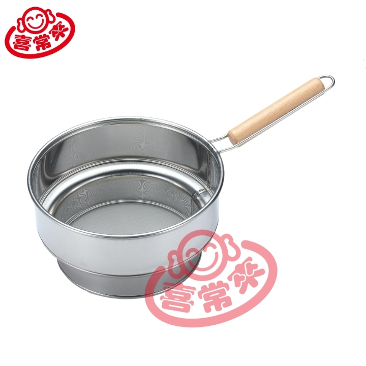 #2214 漏斗型濾網木柄60目