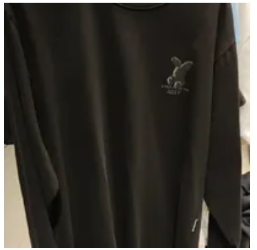 [S] ADLV FUZZY RABBIT LONG SLEEVE T-SHIRT,BLACK, ADLV23FW-LSBKZR-BLK (SAV273)