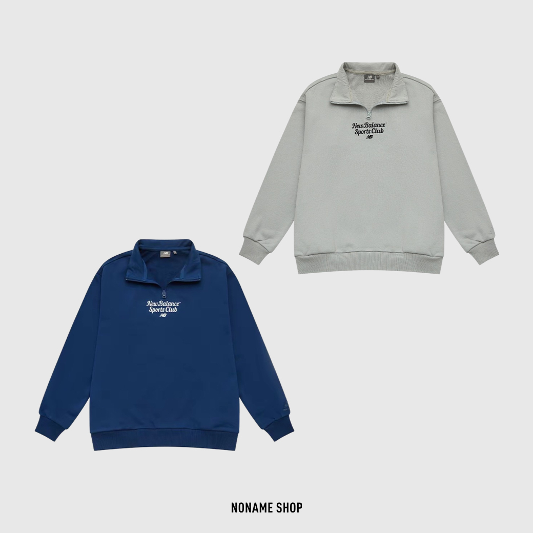 NEW BALANCE POLO 半開襟 拉鍊 長袖 大學T 兩色 (男款)