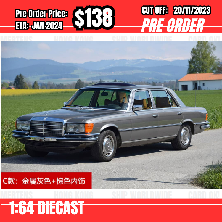 PO-$138 * Maxwell * 1:64 S Class Mk1 W116 450SEL Grey [OD14/11]