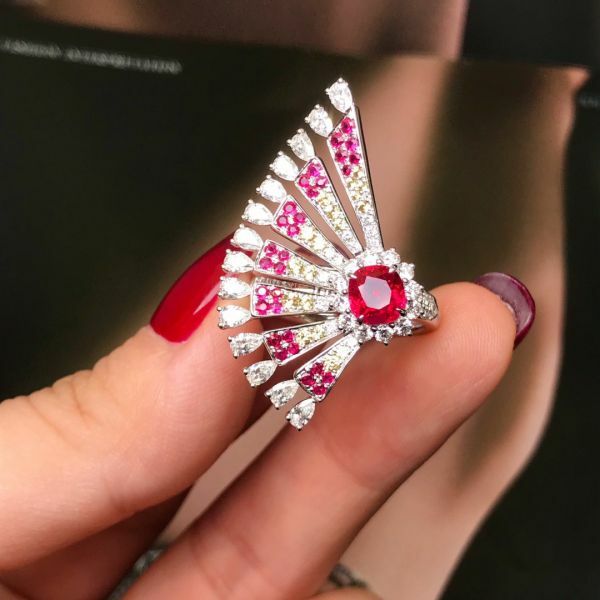 1.12ct GRS天然緬甸鴿血紅戒指