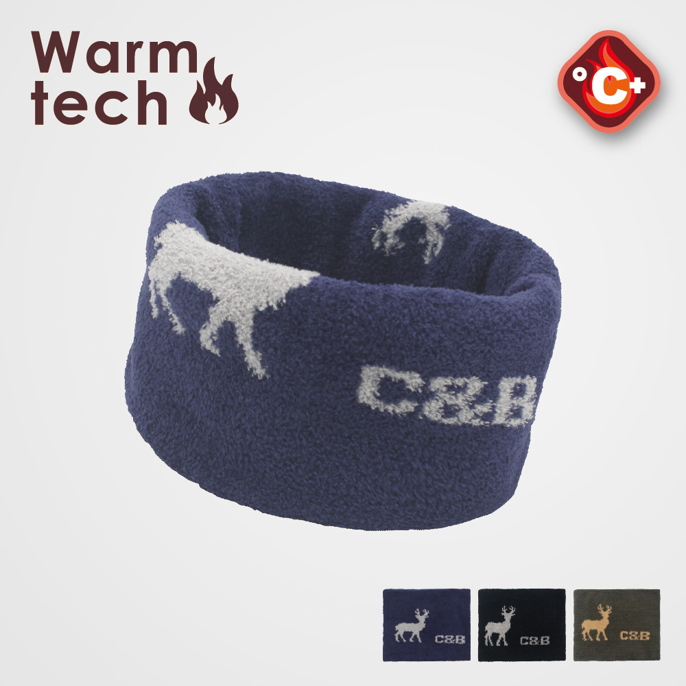 【肌暖】台灣製 經典麋鹿刺繡親膚保暖圍脖丨B9246