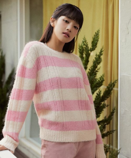 ROLAROLA OVERFIT BOARDER KNIT