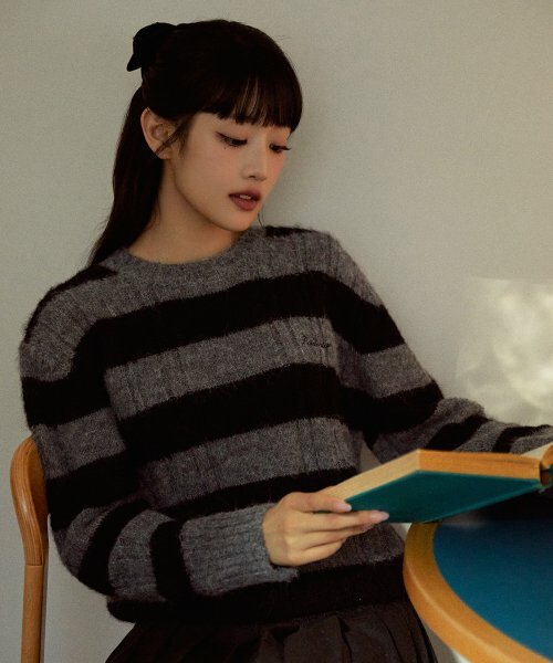 ROLAROLA OVERFIT BOARDER KNIT