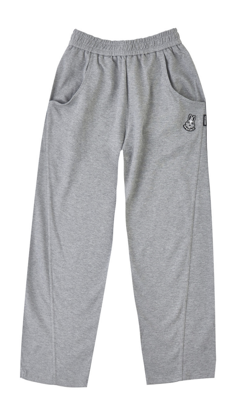 231113-H131 HANAHAII 直筒休閒褲- 灰色