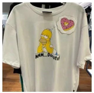 [S] BEN SHERMAN SIMPSON DONUT SHORT SLEEVE T-SHIRT,WHITE, BMCTS882F-WHITE (SBS14)