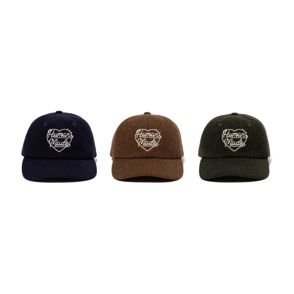 2023AW HUMAN MADE 6 PANEL WOOL CAP LV愛心 羊毛帽子 老帽 現貨