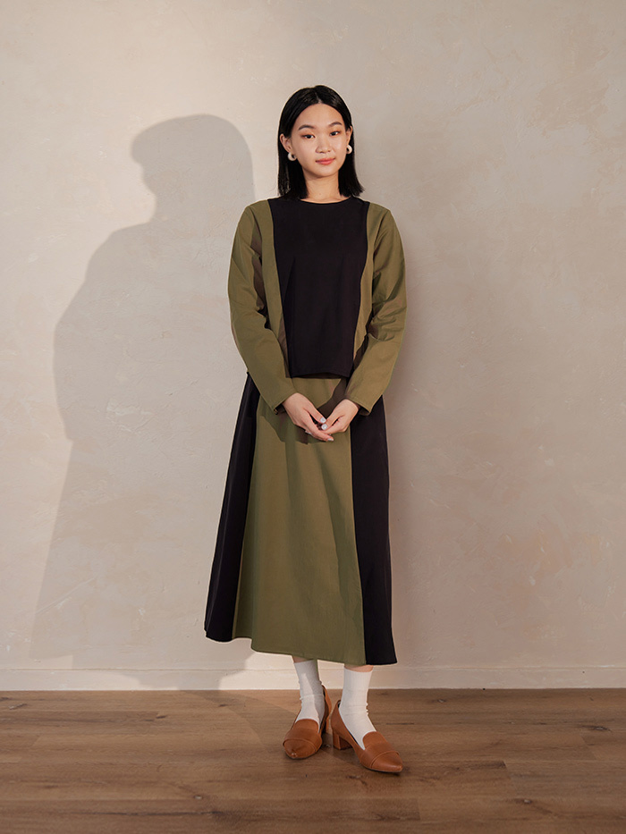 冬季訪客拼接上衣-旅人