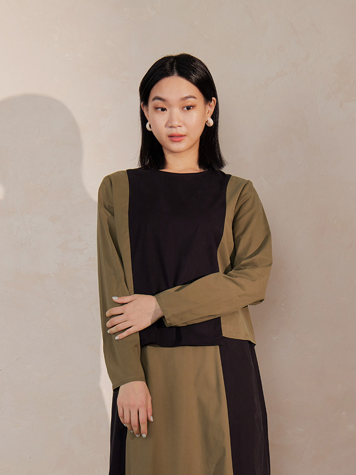 冬季訪客拼接上衣-旅人