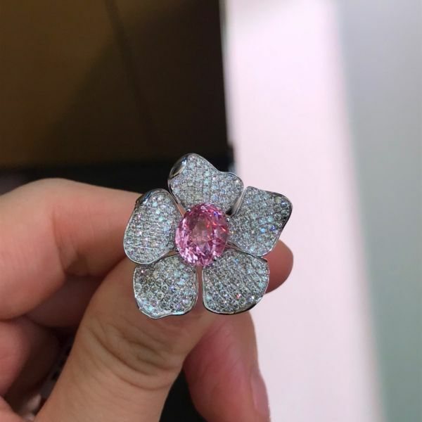 3.04ct GRS無燒帕帕拉恰戒指