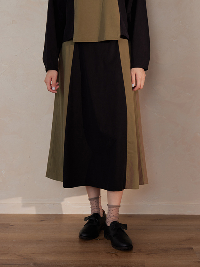 冬季訪客拼接傘裙-旅人