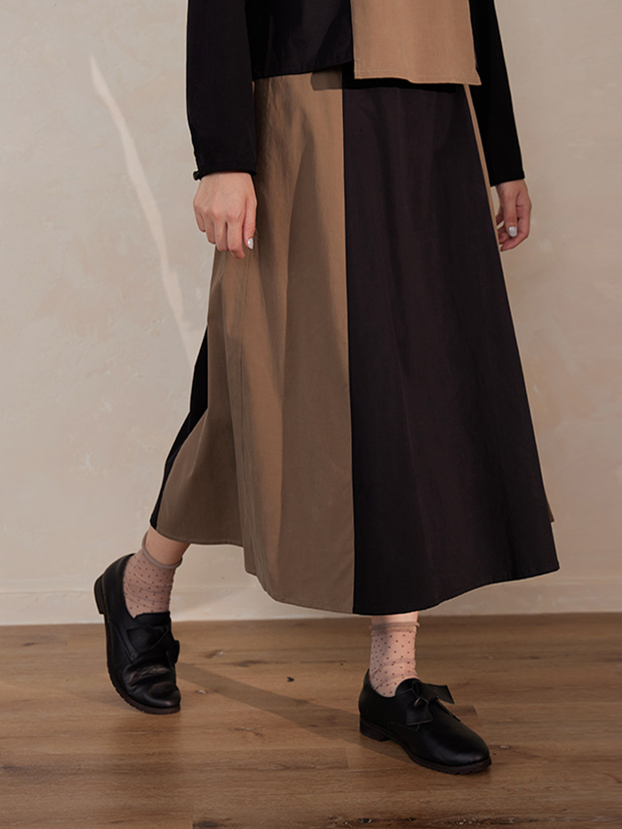 冬季訪客拼接傘裙-旅人