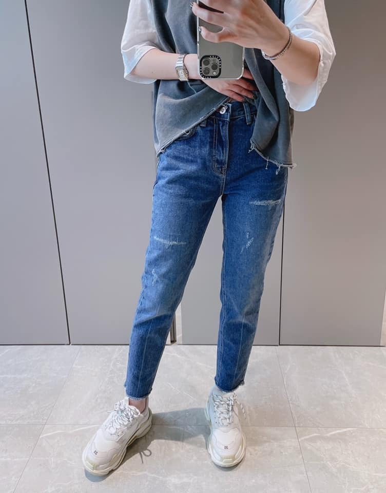 ᴴᴼᵀ ▸▸店長推薦◃◃ 春夏新款/後鬆緊男友褲  MANIFEST正韓🇰🇷