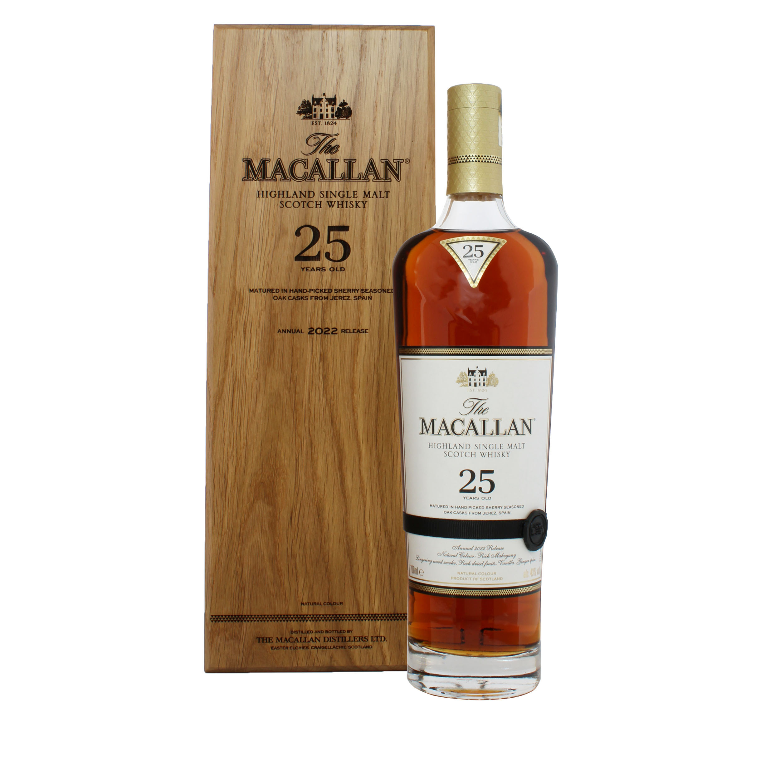 麥卡倫25年雪莉桶單一純麥威士忌 Macallan 25 Years Sherry Cask Single Malt Whisky