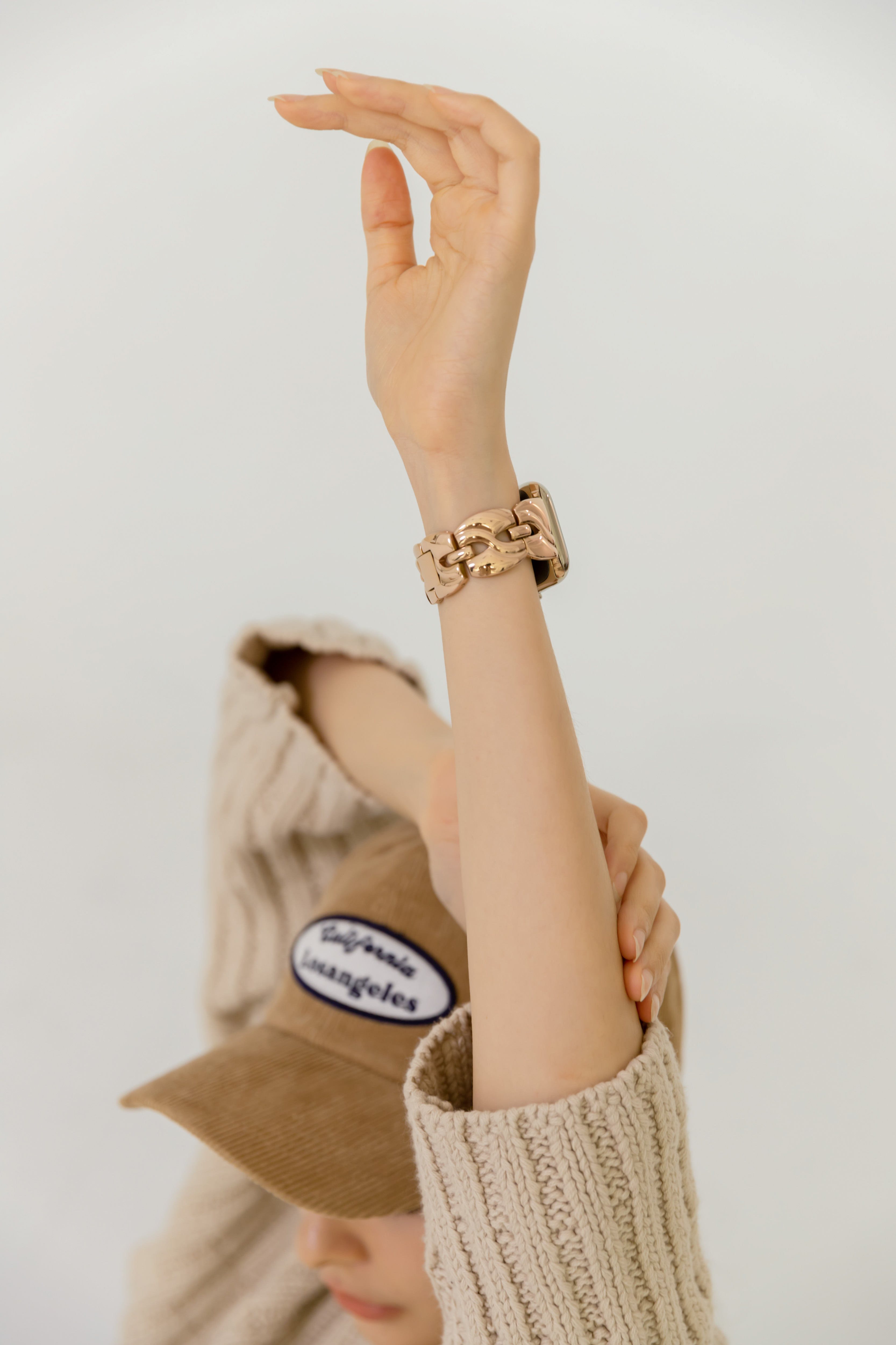 Apple Watch 細緻曲線H錶帶（玫瑰金）