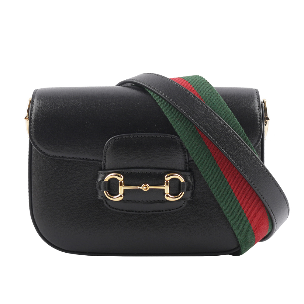 【GUCCI】Horsebit 1955 迷你皮革馬鞍包