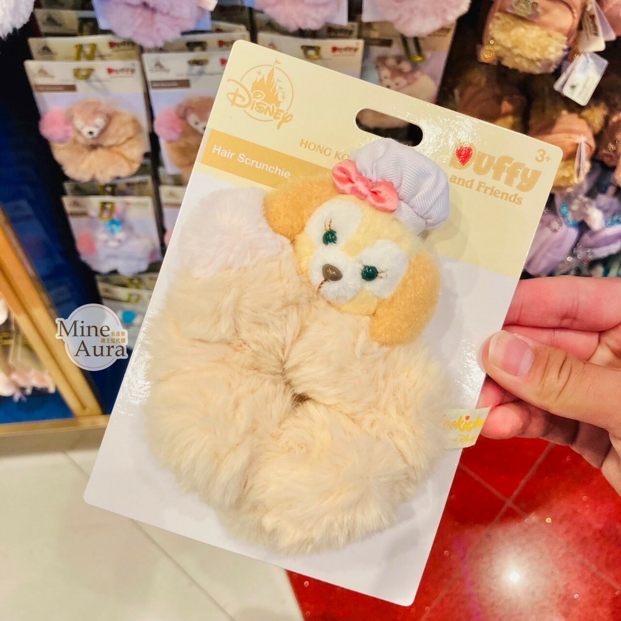 可琦安 餅乾 CookieAnn 絨毛大頭 毛球 造型 毛毛 髮束 大腸圈 髮飾 -香港迪士尼樂園