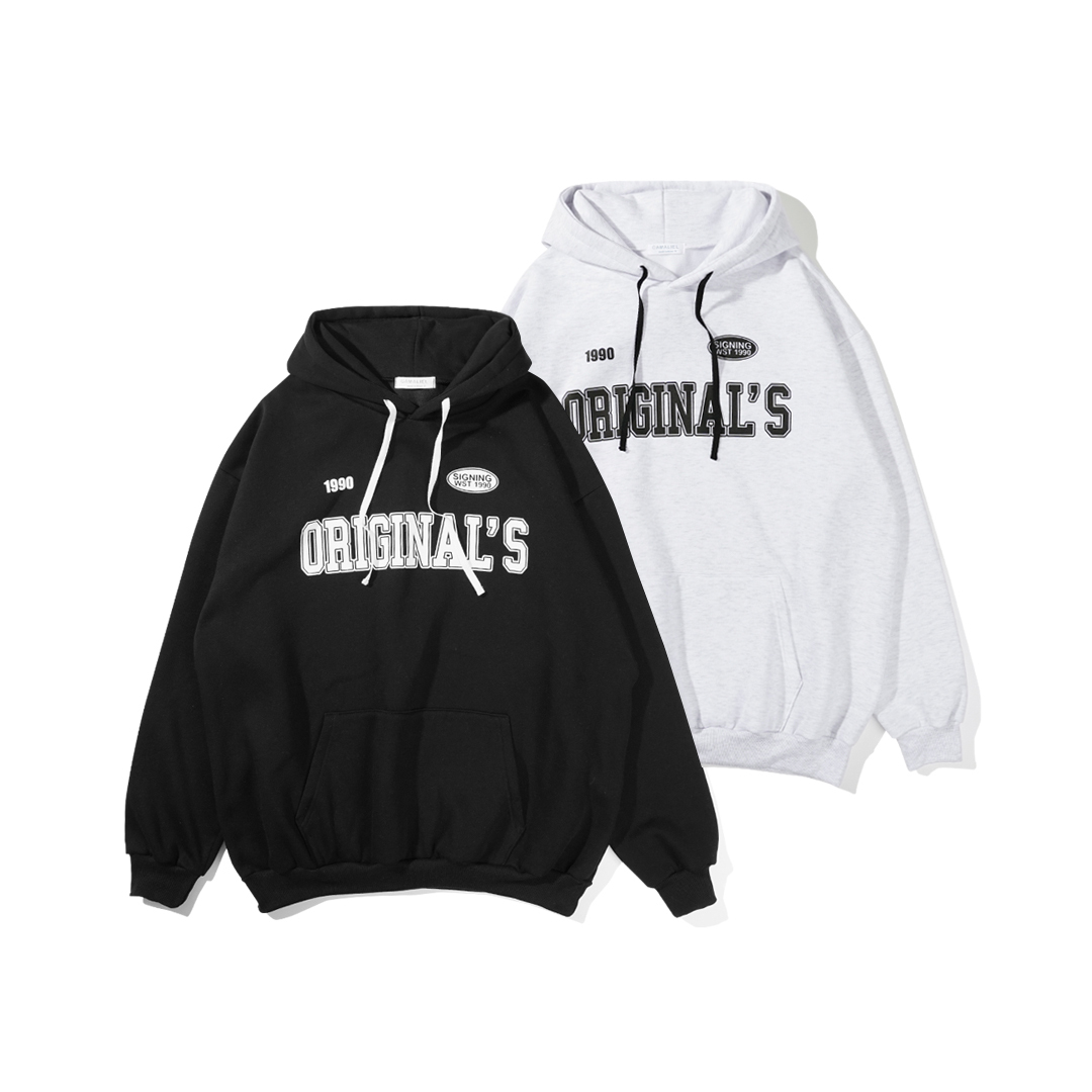 QIAO - ORIGINAL撞色編織繩 內刷毛連帽T