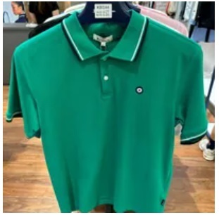[S] BEN SHERMAN COMMON COLOR MATCHING SHORT SLEEVE COLLAR T-SHIRT,GREEN, BNBTS224U-GREEN (SBS18)