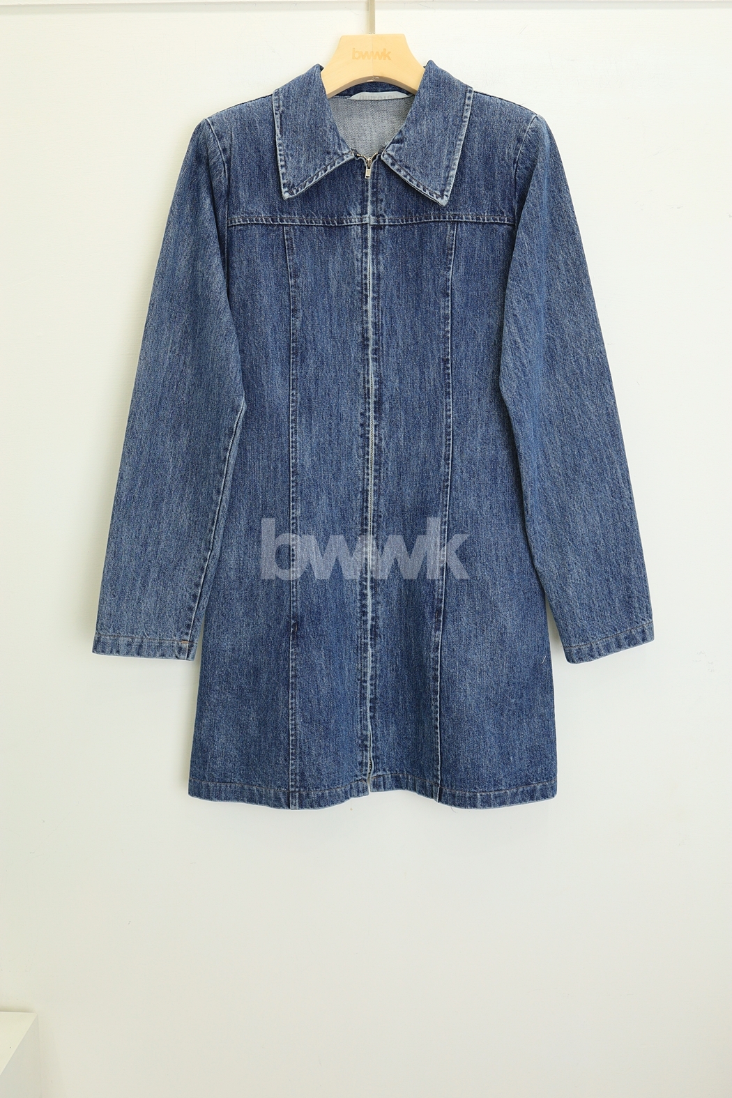 翻領連身牛仔洋裝