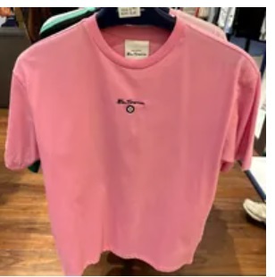 [S] BEN SHERMAN COMMON UNI LOGO SHORT SLEEVE T-SHIRT,PINK, BNBTS217U-PINK (SBS19)