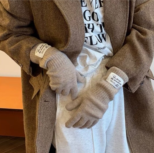 可以觸控的羊毛手套/六色/保暖/舒服/男女同款/彈性好