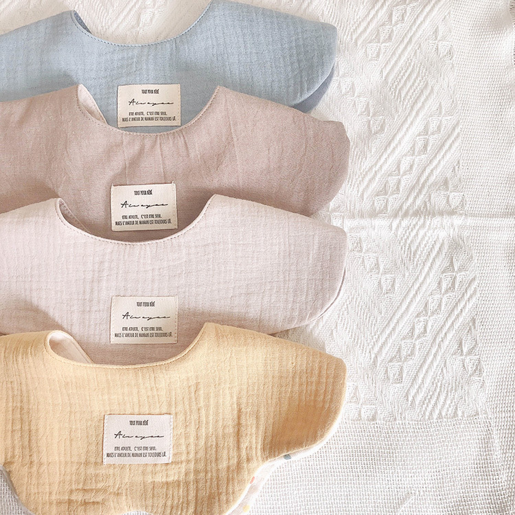 波浪小標籤口水巾｜多款