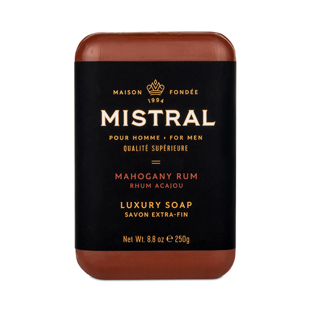 美國 Mistral - 桃花心木蘭姆酒 紳士香氛皂 / 香水沐浴皂（Mahogany Rum）