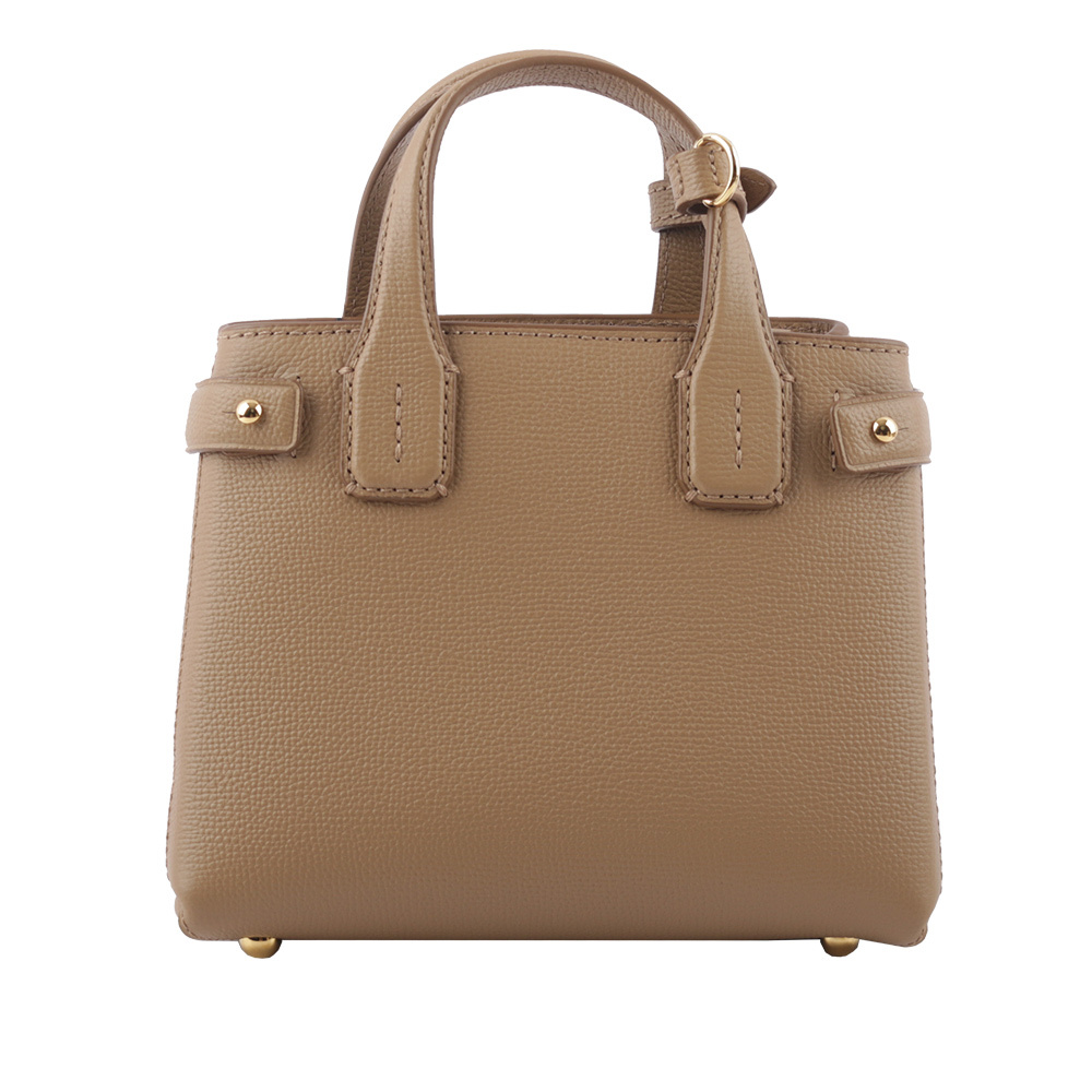 【BURBERRY】THE BABY BANNER HOUSE格紋皮革包(駝色) 80670511