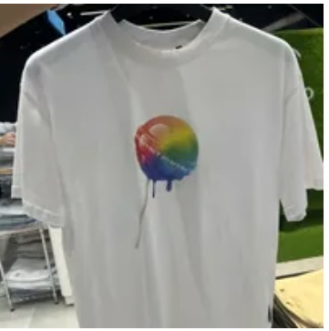 [S] DYSFUNCT TOO SWEET BUT CUTE SHORT SLEEVE T-SHIRT,WHITE/RAINBOW, T-RAINBOWC WS (SDY75)