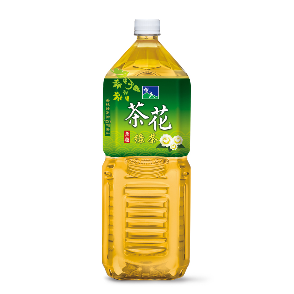 【悅氏】茶花綠茶2000ml-2入