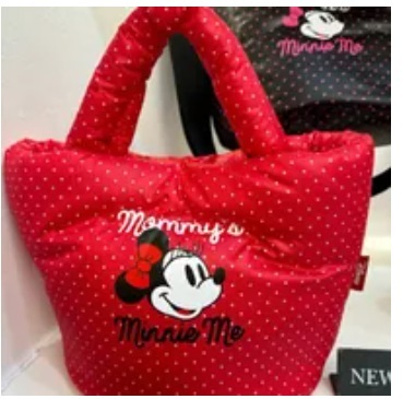 [S] LE.JUNEV PUFFY MINNIE CROSSBODY,RED, SLJV158 (SLJV158)