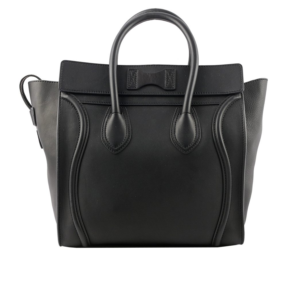 【CELINE】Luggage 冏包 笑臉包 MINI手提包(黑色) 165213HSC.38NO