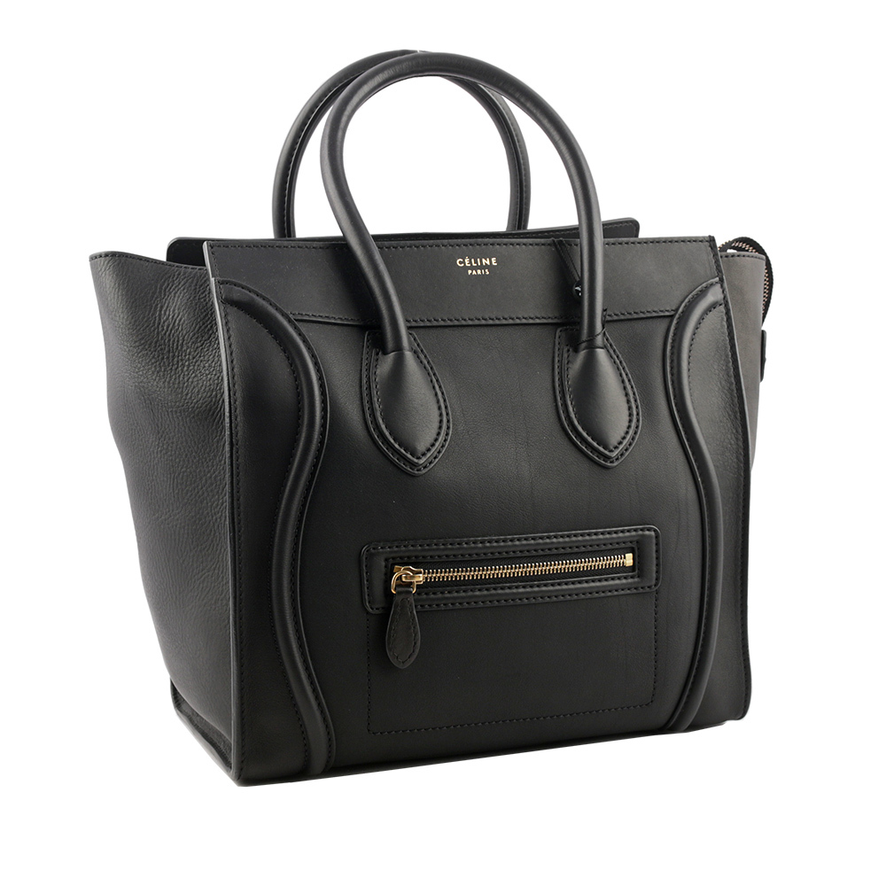 【CELINE】Luggage 冏包 笑臉包 MINI手提包(黑色) 165213HSC.38NO