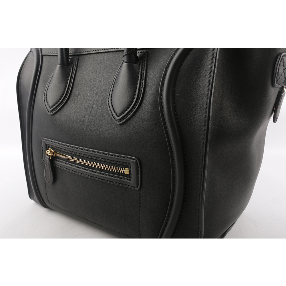 【CELINE】Luggage 冏包 笑臉包 MINI手提包(黑色) 165213HSC.38NO