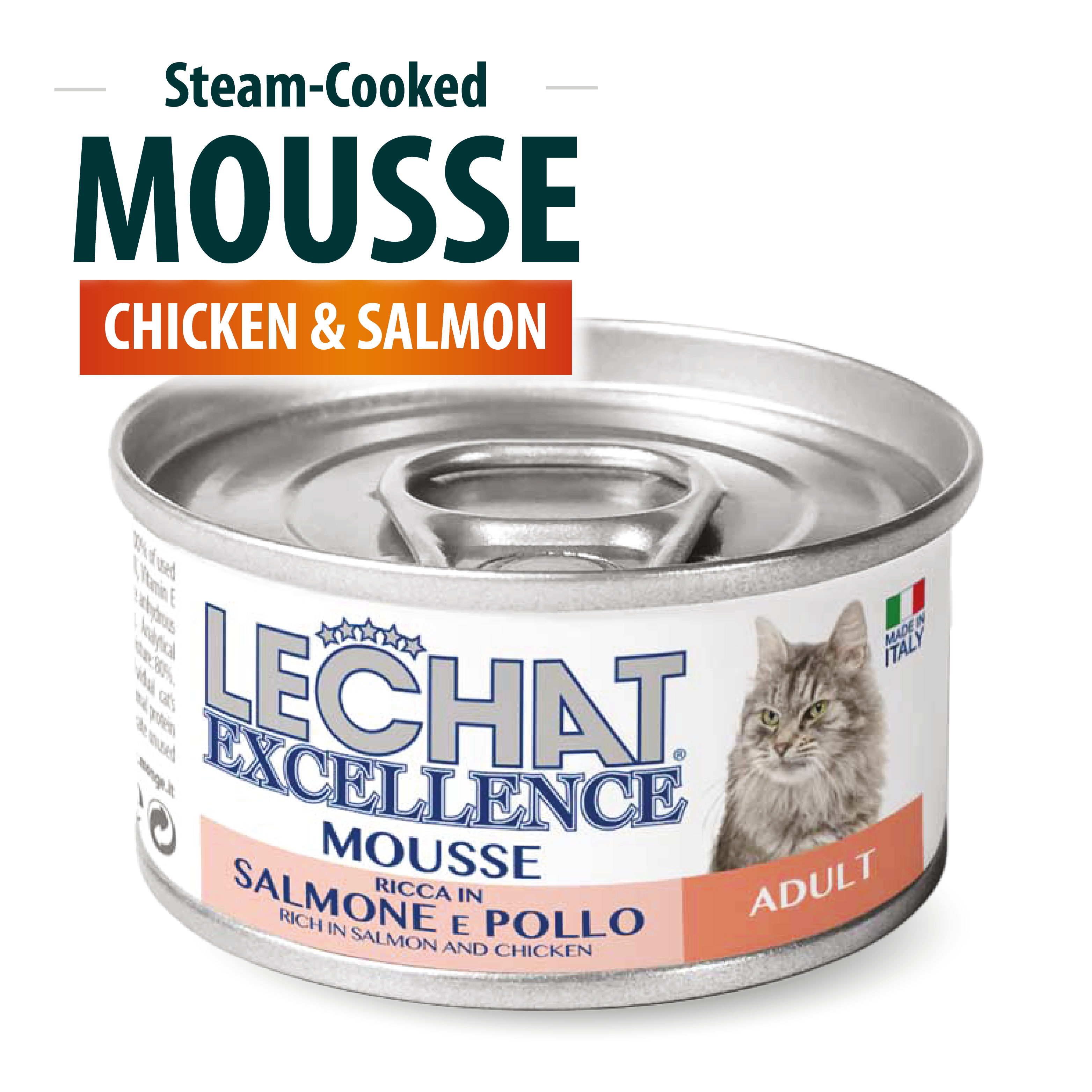 Lechat Exc.鮮雞肉三文魚 慕絲 主食罐 85g (LE-0943)