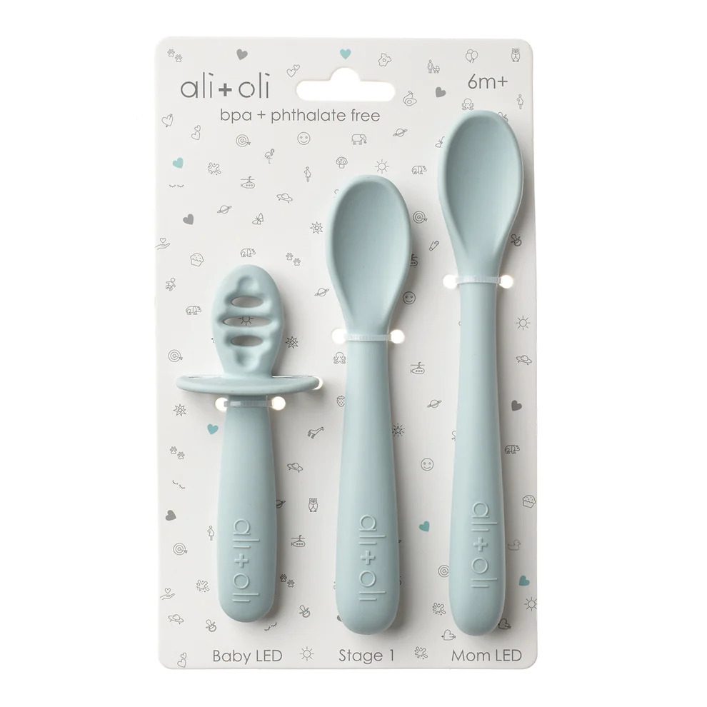 Ali+Oli - Multi Stage Spoon Set (3-pc) for Baby 6m+ (Blue)