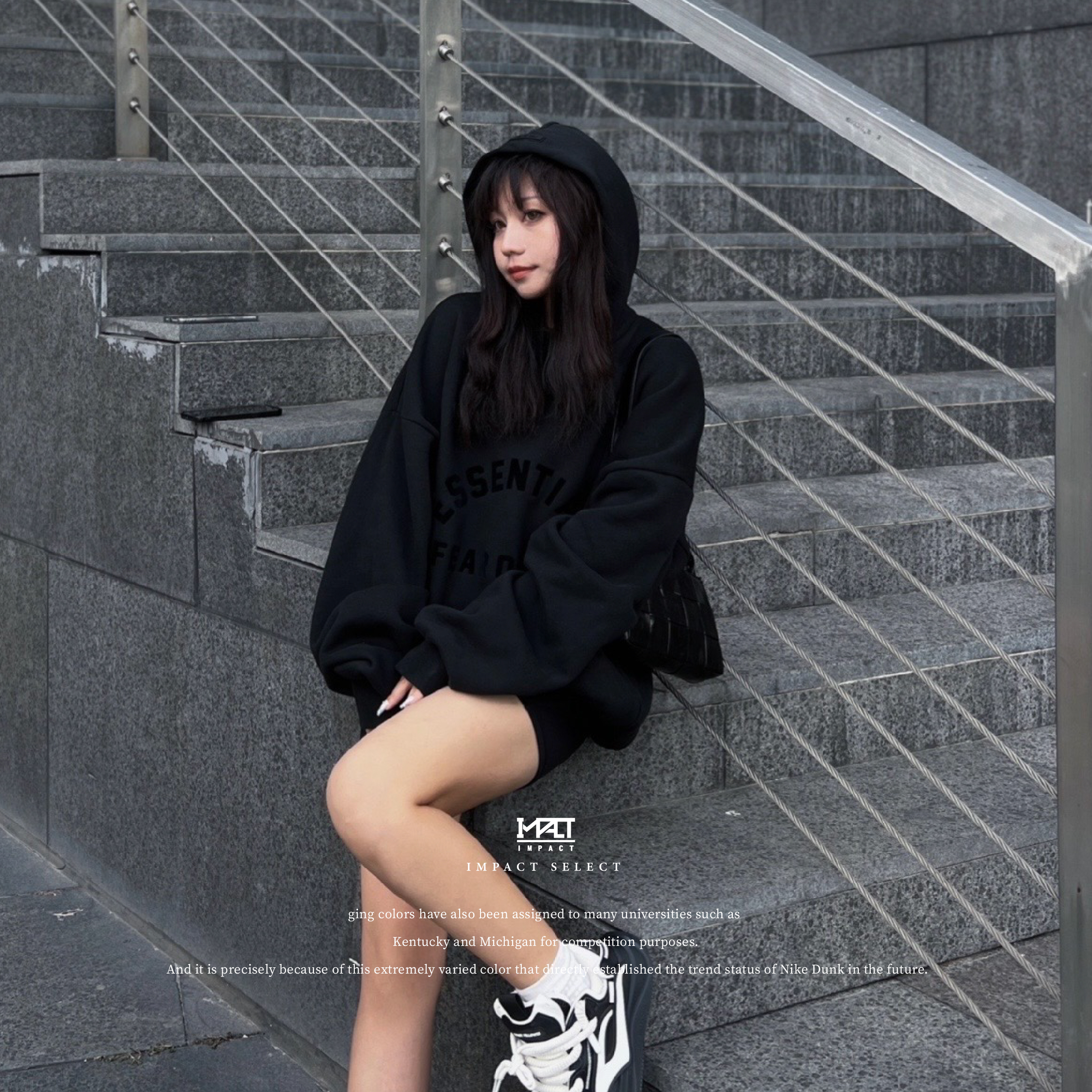 ESSENTIALS 2023 黑魂 重磅 帽T 寬袖 Oversize Hoodie 192SP232050F