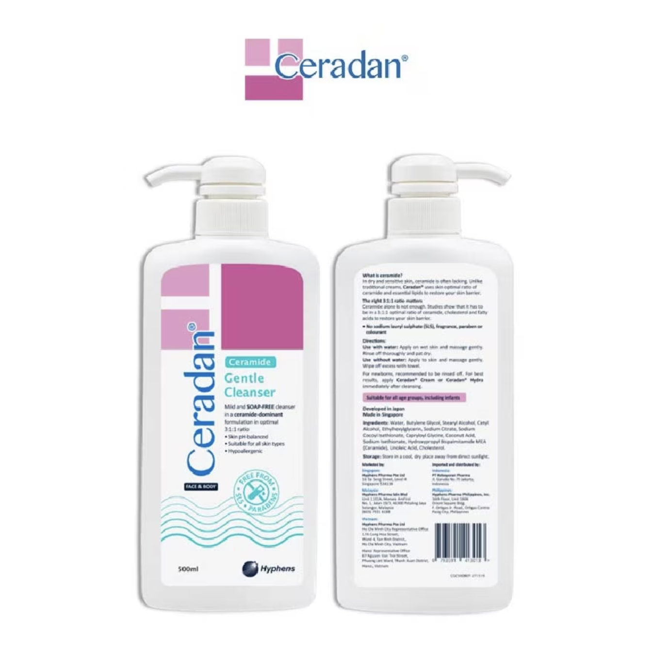 Ceradan® 溫和潔面乳 [適合所有皮膚] 500ml