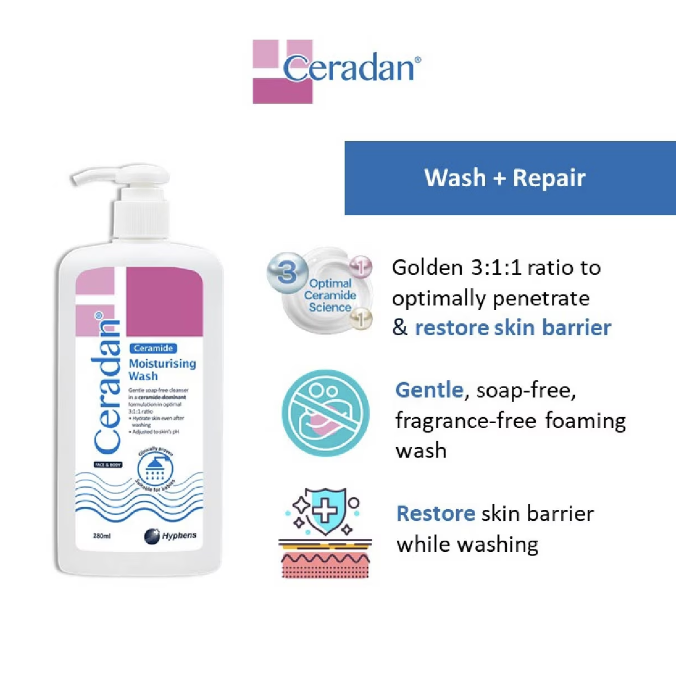 Ceradan® Moisturising Body Wash 500ml