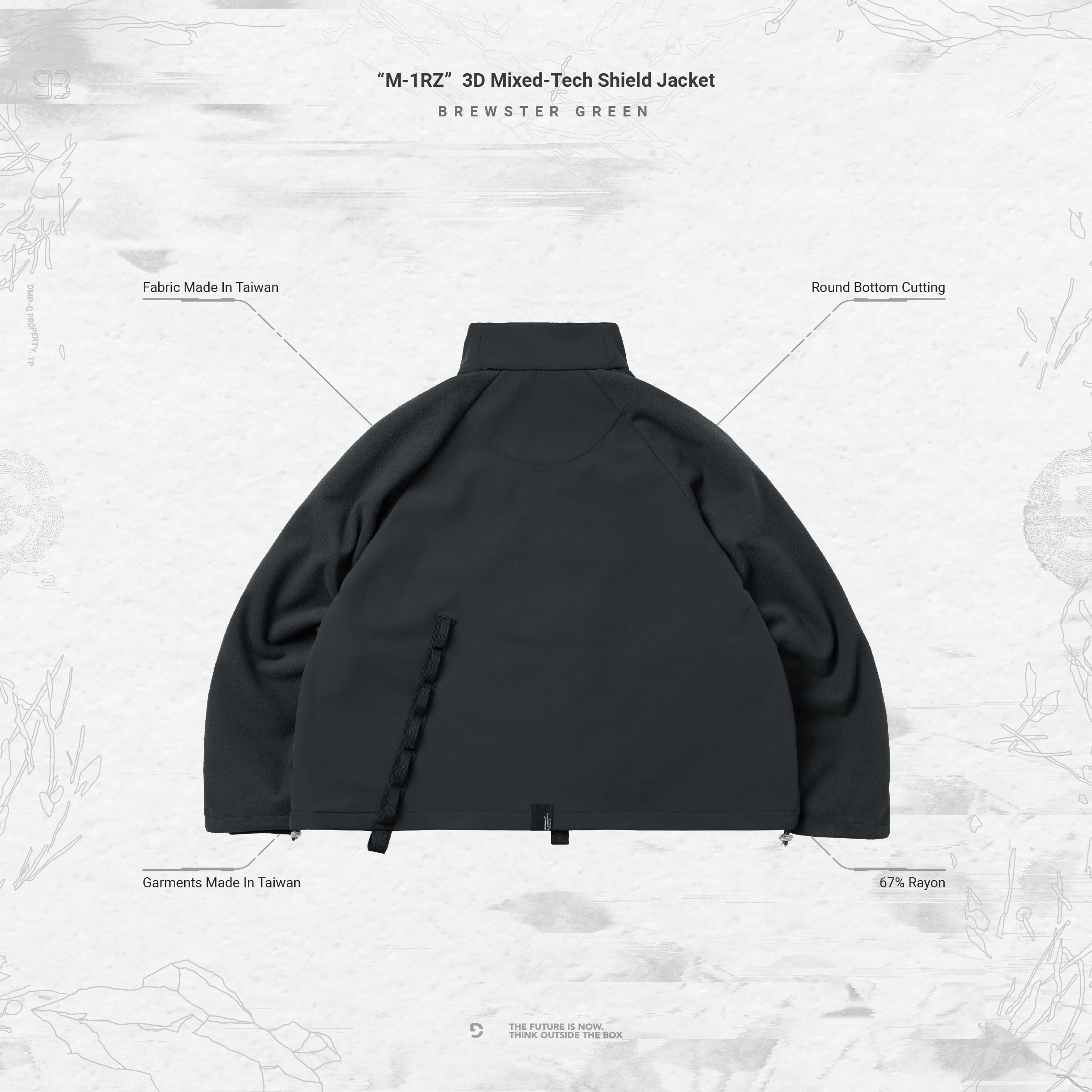 ジャケット・アウター GoopiMade M-1RZ 3D Tech shield Jacket 3D Mixed-Tech Shield Jacket - Brewster Green