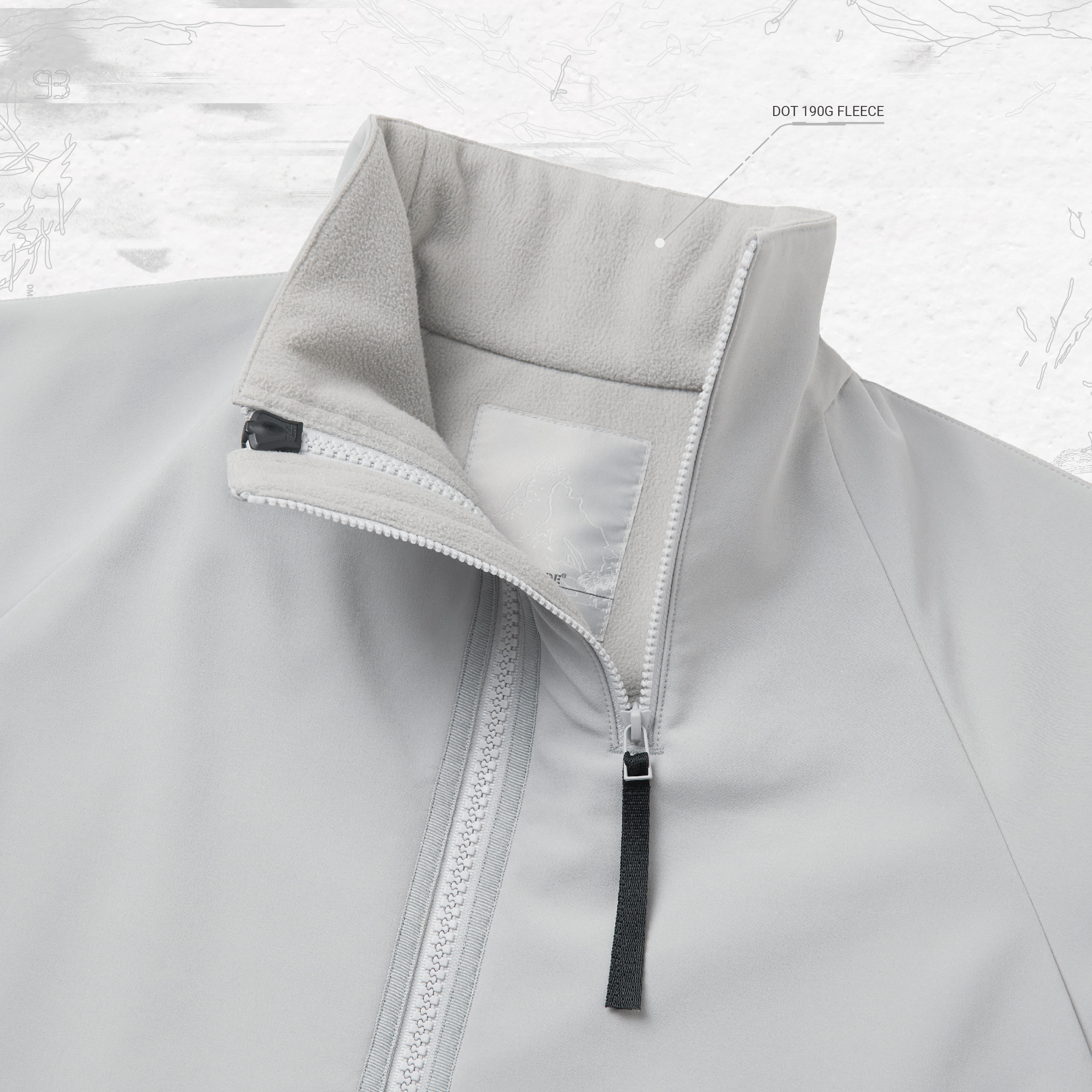 M-1RZ” 3D Mixed-Tech Shield Jacket - Tech-Gray