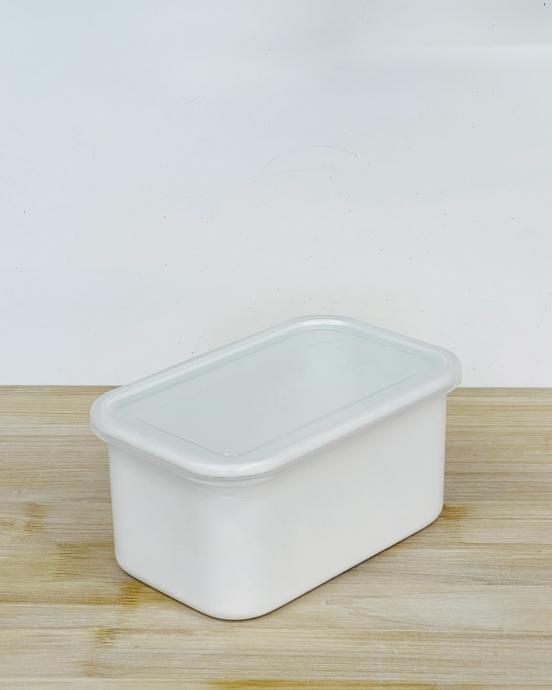琺瑯長方深型保存容器 LL（膠蓋）｜野田琺瑯
