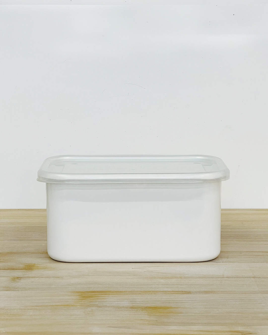 琺瑯長方深型保存容器 LL（膠蓋）｜野田琺瑯