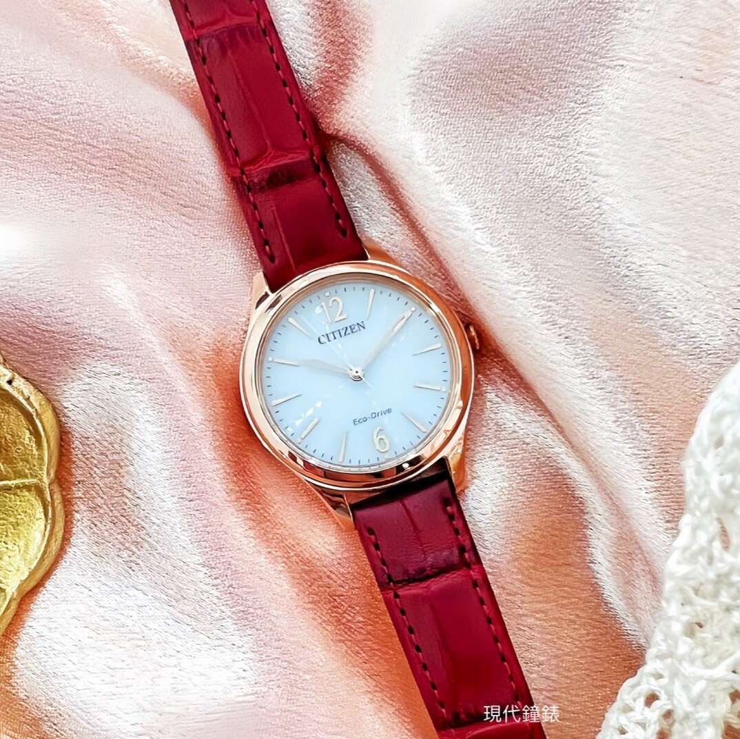 【CITIZEN 星辰】光動能法式菱格時尚腕錶EM0508-12A 32mm 現代鐘錶