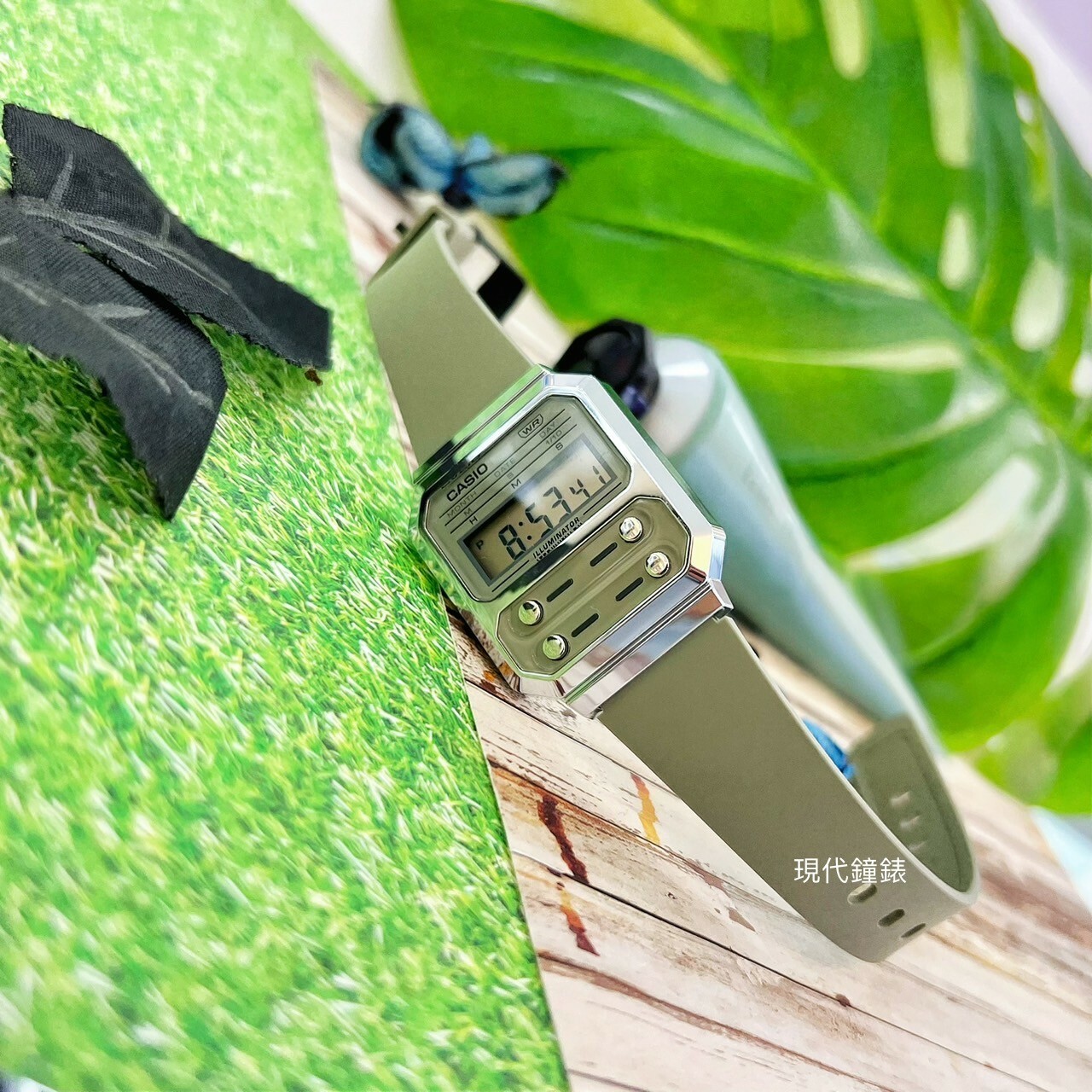 【CASIO 卡西歐】復古方型電子錶 A100WEF-3A 32.7mm 現代鐘錶