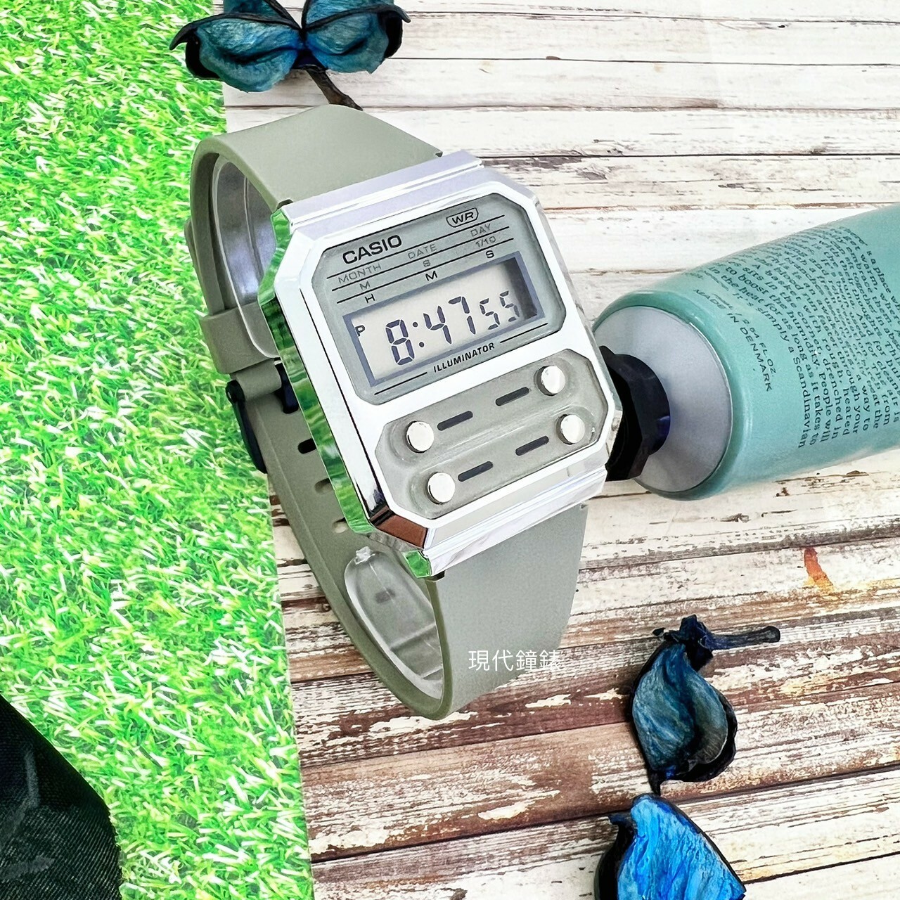 【CASIO 卡西歐】復古方型電子錶 A100WEF-3A 32.7mm 現代鐘錶